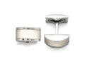 Chisel Stainless Steel Polished Cat's Eye Cuff Links