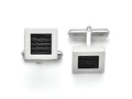 Chisel Stainless Steel Polished Black Ip-plated Wire Cuff Links