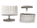 Chisel Stainless Steel Polished Laser Design Cuff Links