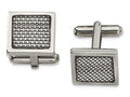 Chisel Stainless Steel Grey Carbon Fiber Cuff Links