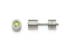 Chisel Stainless Steel CZ May Birthstone Polished Post Earrings