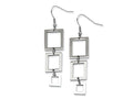 Chisel Stainless Steel Rectangle Dangle Earrings