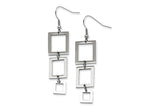 Chisel Stainless Steel Rectangle Dangle Earrings