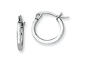 Chisel Stainless Steel 12mm Diameter Hoop Earrings