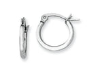 Chisel Stainless Steel 12mm Diameter Hoop Earrings