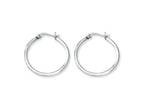 Chisel Stainless Steel 25mm Diameter Hoop Earrings