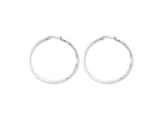 Chisel Stainless Steel 40mm Diameter Hoop Earrings