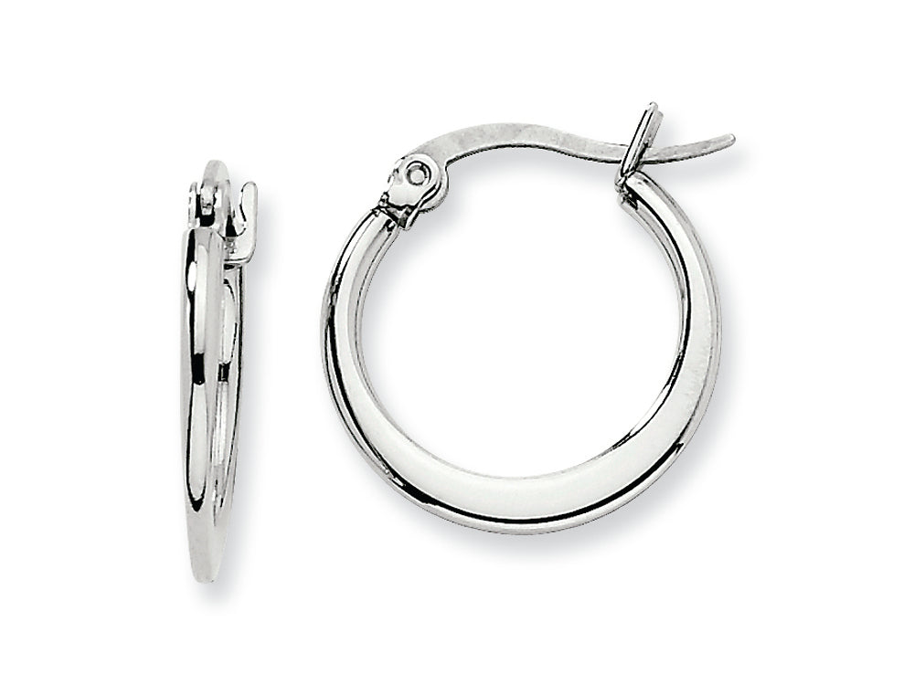 Chisel Stainless Steel 19mm Diameter Hoop Earrings