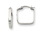 Chisel Stainless Steel 20mm Sqaure Hoop Earrings
