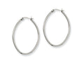 Chisel Stainless Steel 30mm Diameter Oval Hoop Earrings