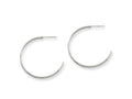 Chisel Stainless Steel 30mm Diameter J Hoop Post Earrings
