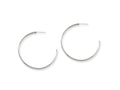 Chisel Stainless Steel 40mm Diameter J Hoop Post Earrings