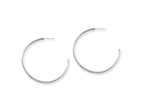 Chisel Stainless Steel 40mm Diameter J Hoop Post Earrings