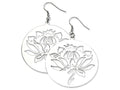 Chisel Stainless Steel Flower Cutout Dangle Earrings