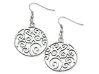 Chisel Stainless Steel Fancy Swirl Dangle Earrings