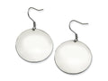 Chisel Stainless Steel Polished Discs Dangle Earrings