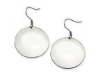 Chisel Stainless Steel Polished Discs Dangle Earrings