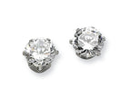 Chisel Stainless Steel 7mm CZ Stud Earrings