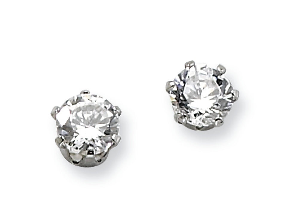 Chisel Stainless Steel 5mm CZ Stud Earrings