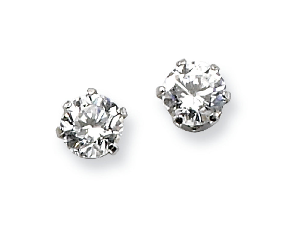 Chisel Stainless Steel 4mm CZ Stud Earrings
