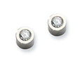 Chisel Stainless Steel CZ Polished Post Earrings