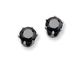 Chisel Stainless Steel 6mm Black CZ Stud Earrings
