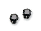 Chisel Stainless Steel 6mm Black CZ Stud Earrings