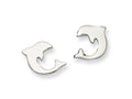 Chisel Stainless Steel Polished Dolphin Post Earrings