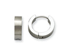 Chisel Stainless Steel Brushed and Polished Round Hinged Hoop Earrings