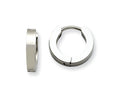 Chisel Stainless Steel Brushed And Polished Hinged Hoop Earrings