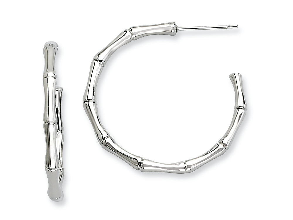 Chisel Stainless Steel Polished J Hoop Earrings