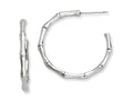 Chisel Stainless Steel Polished J Hoop Earrings