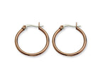 Chisel Stainless Steel Brown Ip Plated 26mm Hoop Earrings