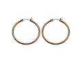 Chisel Stainless Steel Brown Ip Plated 32mm Hoop Earrings