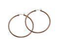 Chisel Stainless Steel Brown Ip Plated 48mm Hoop Earrings