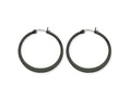 Chisel Stainless Steel Black Ip Plated 34mm Hoop Earrings