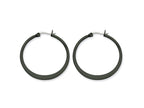 Chisel Stainless Steel Black Ip Plated 34mm Hoop Earrings
