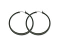 Chisel Stainless Steel Black Ip Plated 43mm Hoop Earrings