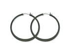 Chisel Stainless Steel Black Ip Plated 43mm Hoop Earrings