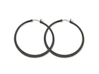 Chisel Stainless Steel Black Ip Plated 55mm Hoop Earrings