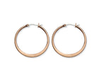 Chisel Stainless Steel Brown Ip Plated 34mm Hoop Earrings