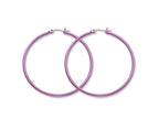 Chisel Stainless Steel Pink Ip Plated 48mm Hoop Earrings