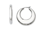 Chisel Stainless Steel 35mm Hollow Hoop Earrings