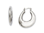 Chisel Stainless Steel Hollow Teardrop Hoop Earrings