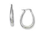 Chisel Stainless Steel Teardrop Hollow Hoop Earrings