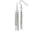 Chisel Stainless Steel Multistrand Box Chain Dangle Earrings