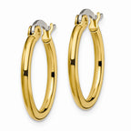 Chisel Stainless Steel Gold Ip Plated 19mm Hoop Earrings
