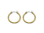 Chisel Stainless Steel Gold Ip Plated 26mm Hoop Earrings