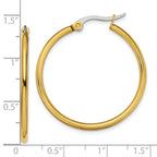 Chisel Stainless Steel Gold Ip Plated 32mm Hoop Earrings