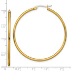 Chisel Stainless Steel Gold Ip Plated 48mm Hoop Earrings